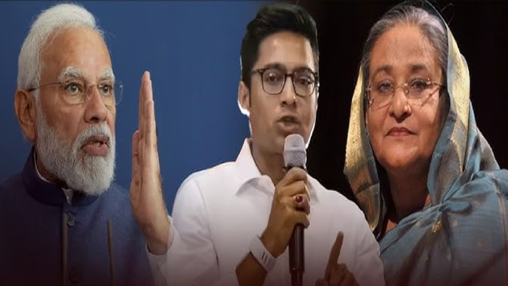 শেখ হাসিনা কি শরণার্থী না অনুপ্রবেশকারী, পশ্চিমবঙ্গে ভোটের আগে মোদিকে অভিষেকের প্রশ্ন