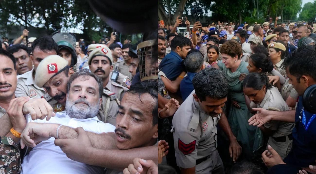 মোদির বাসভবনের সামনে অবস্থান কর্মসূচি: পুলিশের হাতে রাহুল, প্রিয়াঙ্কা ও অখিলেশ আটক