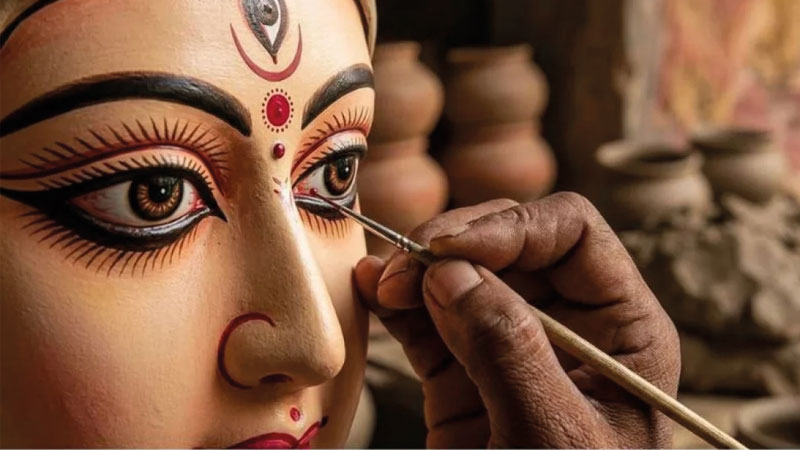 মহালয়ার মাধ্যমে দুর্গা পূজার ক্ষণগণনা শুরু